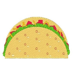 Mexican Taco Machine Embroidery Design, Mexican Food Design, Fiesta Food Machine Embroidery Design 4x4, Instant Download, No: JG00035-8
