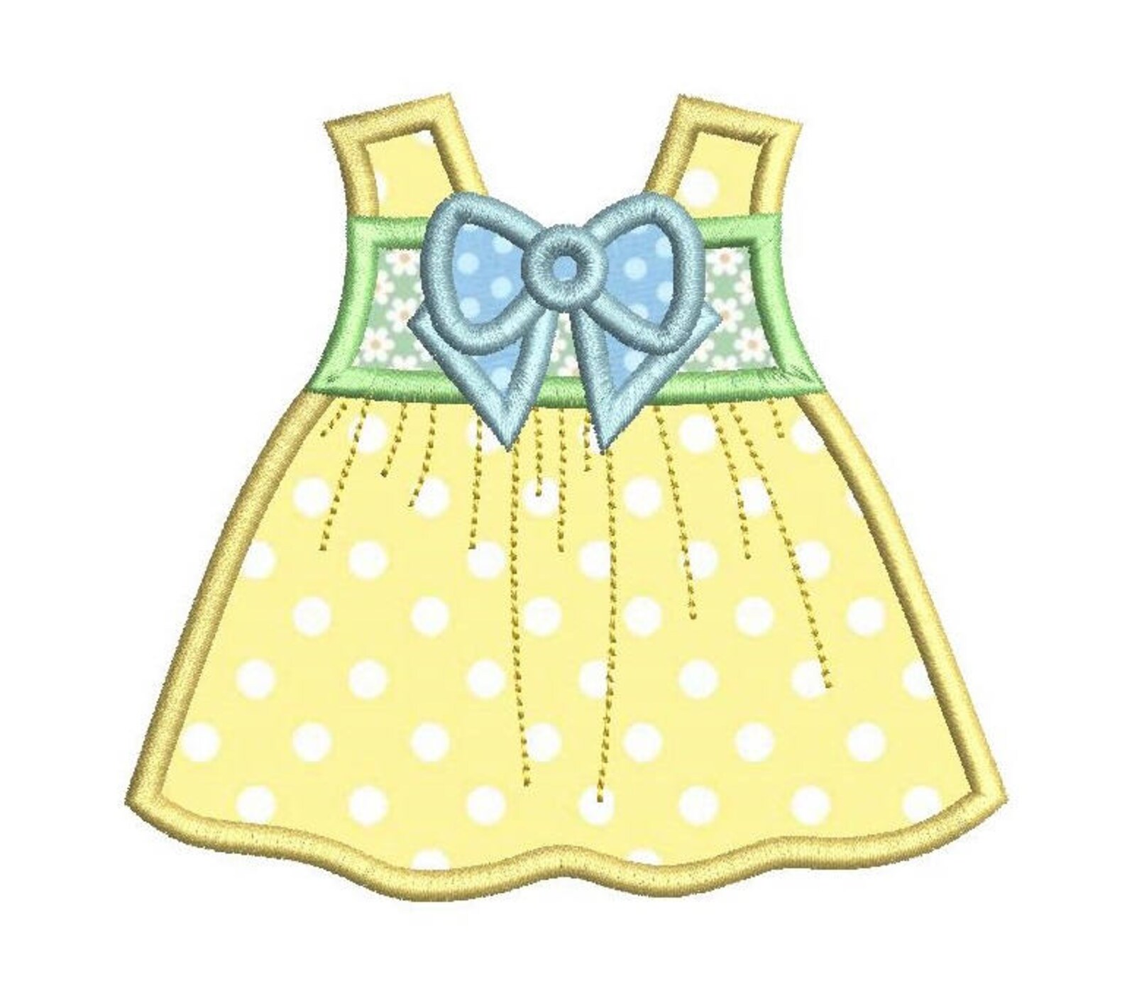 Cute Baby Dress Applique Machine Embroidery Design Sun Dress Etsy
