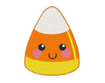 Candy Corn Embroidery Design, Fill Stitch Candy Corn, Halloween Candy Corn Embroidery, Kawaii Design, 4x4, Instant Download, JG00025-4