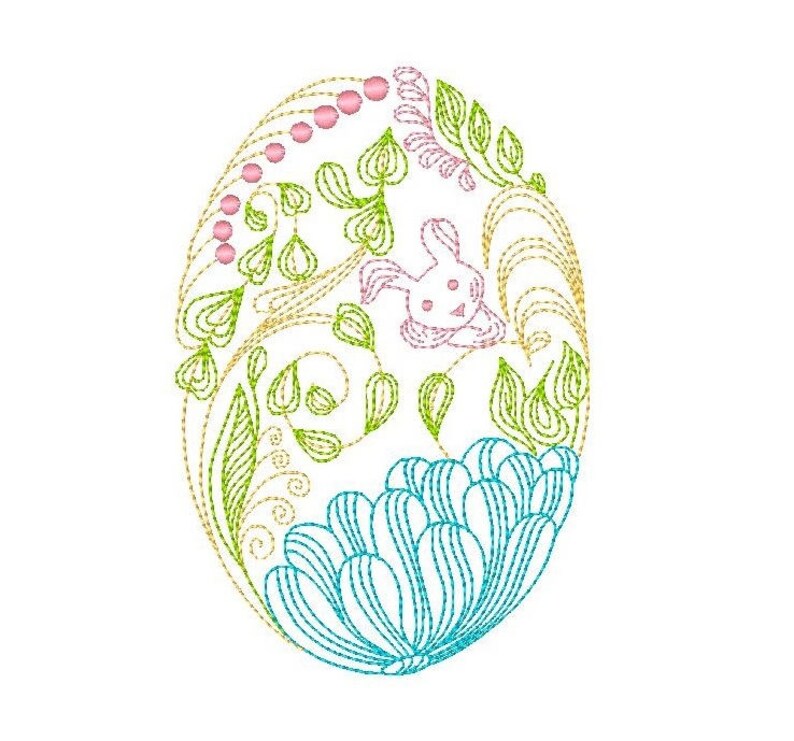 Egghead Designs Easter Egg Embroidery Designs, Easter Embroidery, Line Work, Floral ...