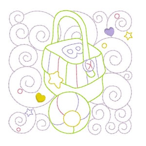 Baby Quilt Block Machine Embroidery Design, Multi-Color Linework Embroidery Design, Baby Toys, 3 Sizes, Instant Download, No: JGS00013-12