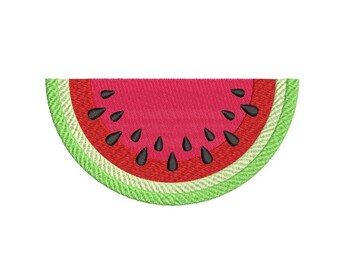 Watermelon Embroidery Design, Fill Stitch Watermelon, Watermelon Slice, Summer Fruit, Machine Embroidery, 3 Sizes, Instant Download, S506-2