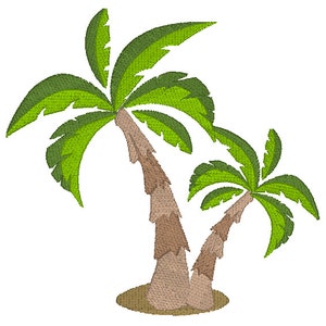 Palm Tree Embroidery Design, Fill Stitch, Tropical Palm Tree, Machine Embroidery Design, 4X4, 5X7, 6X10, Instant Download, JGS00018-1
