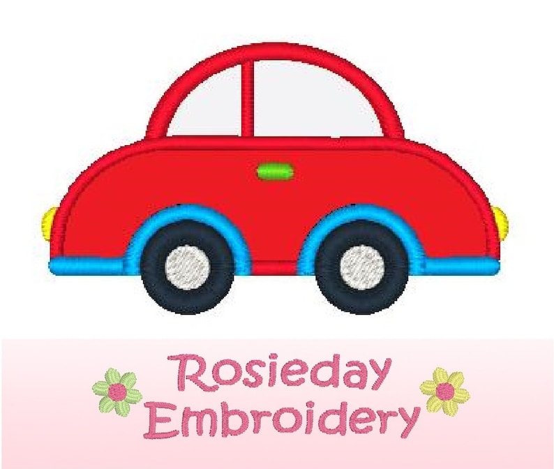 Motor Car Applique Machine Embroidery Design Vehicle Cute Etsy