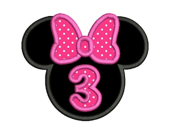 Download Minnie number 3 | Etsy