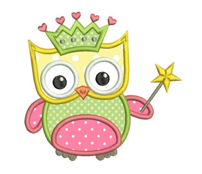 Owl machine jessecmault applique design cute owl jessecmault  etsy