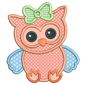 Baby Owl Applique Machine Embroidery Design, Cute Owl Embroidery Design ...