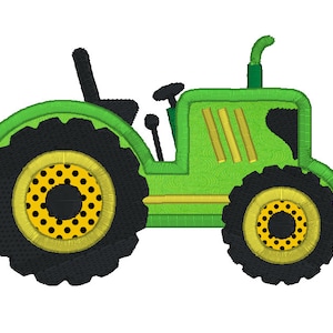 Tractor Machine Embroidery Applique Design, Boy&#39;s Embroidery, Farm Machinery Applique Design, 3 Sizes, Instant Download, No: JG00078-1