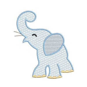 Baby Elephant Embroidery Design, Cute Elephant, Jungle Animal, Baby Embroidery, Machine Embroidery, 4 Sizes, Instant Download, S531-8