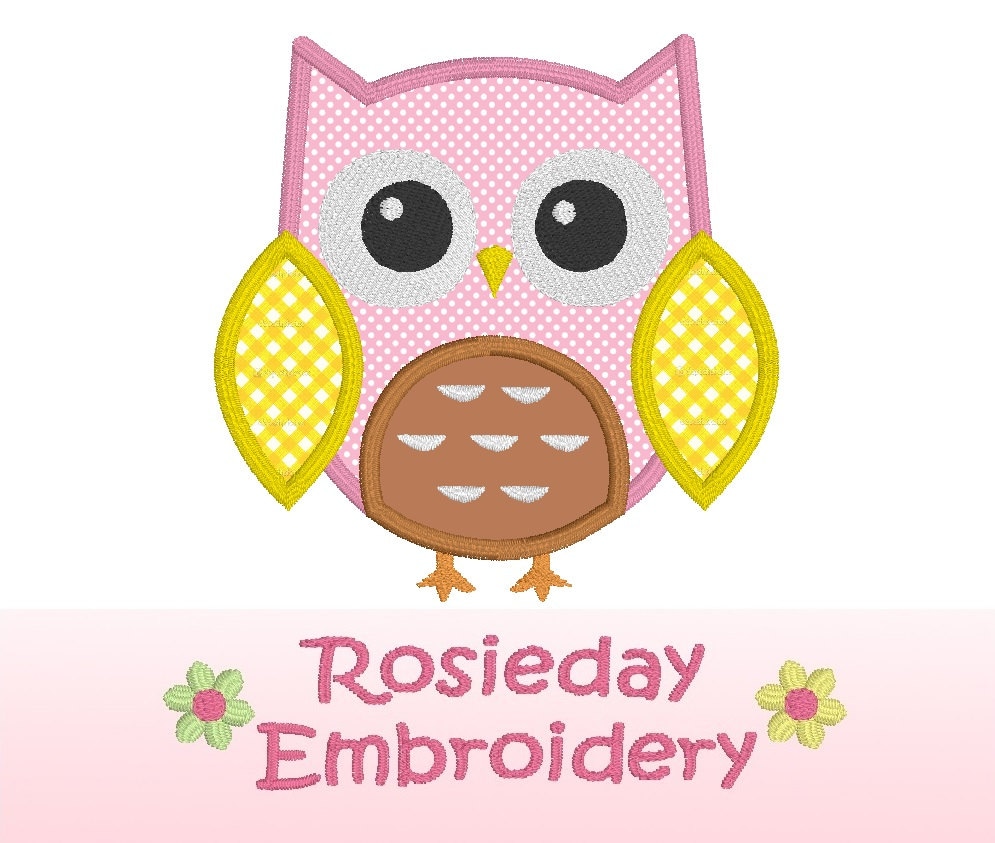 Baby Owl Applique Machine Embroidery Design Bright-eyed Owl | Etsy