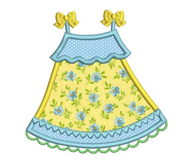 Cute Baby Dress Set Applique Machine Embroidery Designs Set Etsy