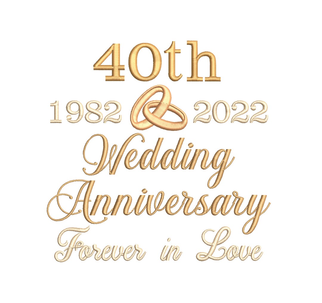 40th Wedding Anniversary, Template Design, Golden Wedding, Rings, 40th ...