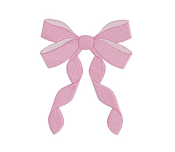 Mini Bow Embroidery Design, Fill Stitch Bow, Ribbon, Girl's Embroidery, Bow Design, Machine Embroidery, 3 Sizes, Instant Download, S580-1