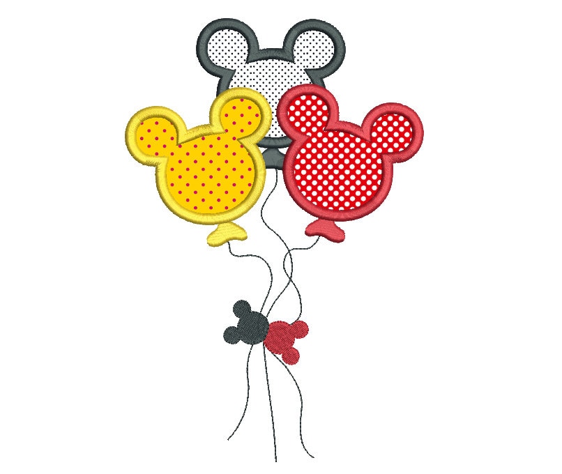 Disney Mickey Mouse Ears Head Applique Embroidery Designs – Blasto Stitch