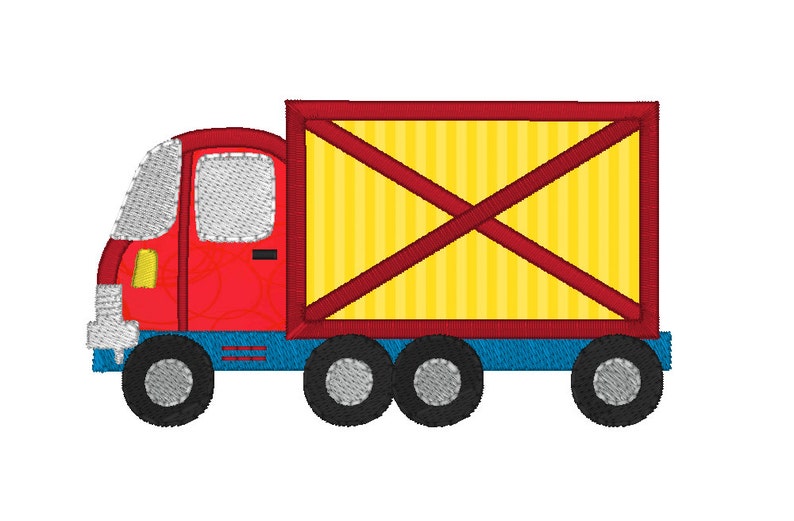 Truck Machine Embroidery Applique Design Lorry Boys Etsy