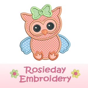 Baby Owl Applique Machine Embroidery Design, Cute Owl Embroidery Design ...