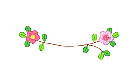 Floral Applique Machine Embroidery Design  Rosieday Embroidery –  RosiedayEmbroidery