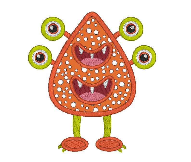 Scary Monster Embroidery