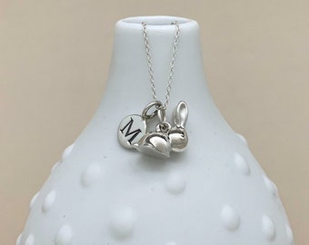 Personalised Sterling Silver Bunny Rabbit Necklace