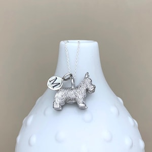 Personalised Silver Scottie Dog Charm Necklace