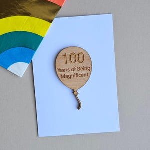 Magnifique carte d'anniversaire 100 ans - Cartes faites main, cadeaux souvenirs, cartes d'anniversaire, cartes sentiments