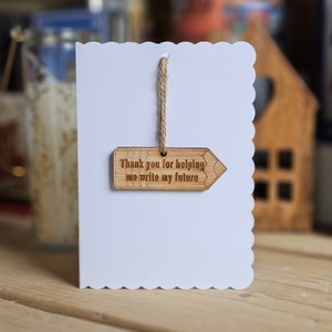Bedankt dat je me helpt leraar decoratie en kaart - handgemaakte kaarten, aandenkencadeaus, bedankkaarten leraar, sentimentkaarten