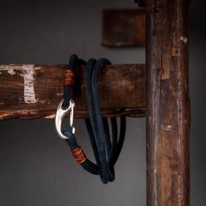 Men's Suede Leather Double Wrap Bracelet image 8