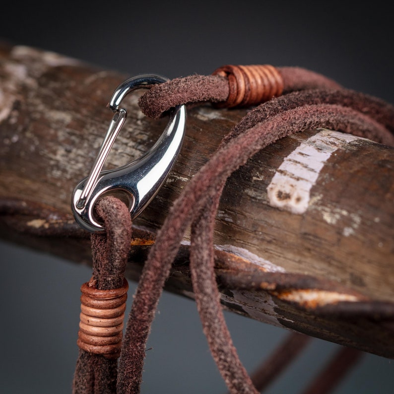Men's Suede Leather Double Wrap Bracelet Brown