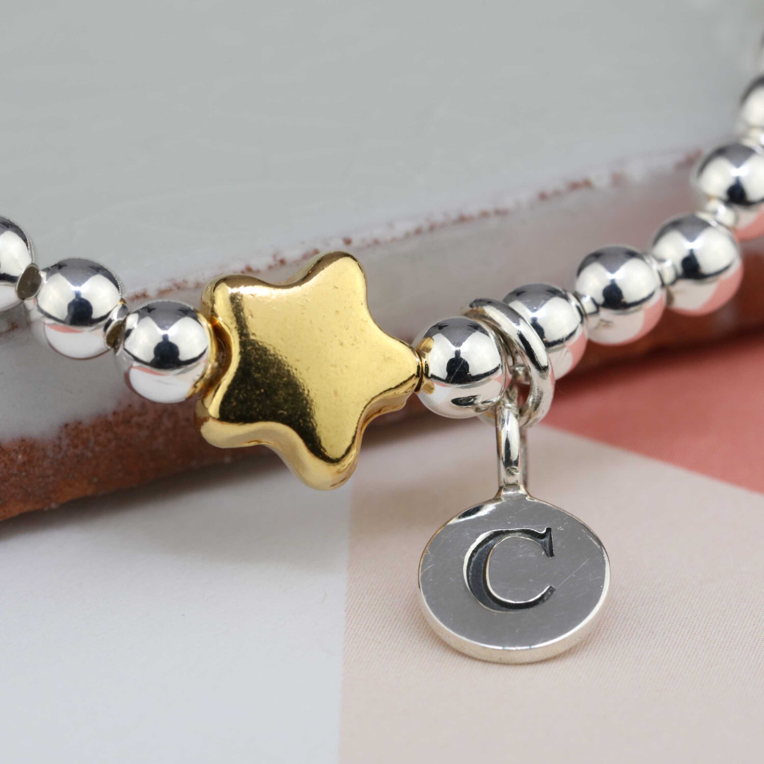 Personalised Silver Bead 'jess' Friendship Bracelet Etsy UK