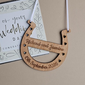 Personalised Wooden Wedding Horseshoe