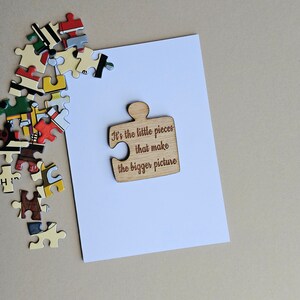 The Bigger Picture Jigsaw Pocket Token e Card - Biglietti fatti a mano, regali ricordo, biglietti di compleanno, biglietti sentimentali, biglietti di positività