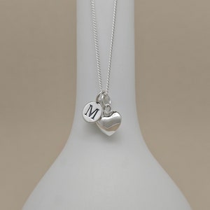 Colar de coração de almofada de prata personalizado