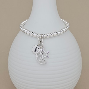 Pulsera infantil personalizada con luna y estrella para Eid