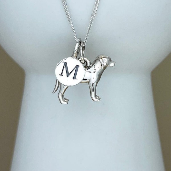 Personalised Labrador Sterling Silver Necklace