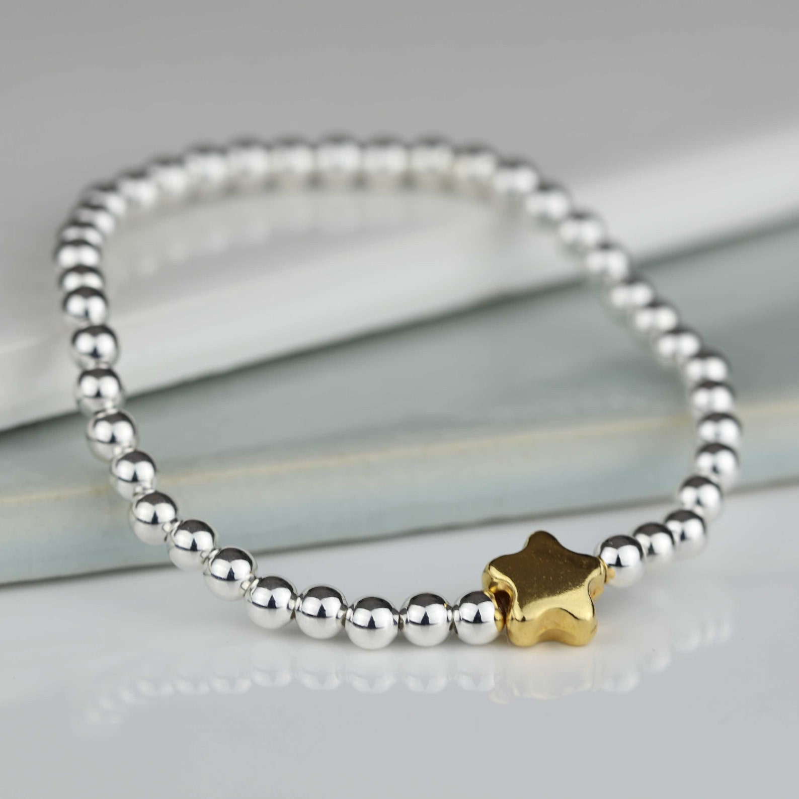 Personalised Silver Bead 'jess' Friendship Bracelet Etsy UK