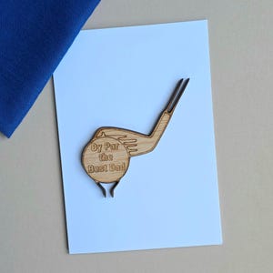 Gettone e biglietto da golf in legno di Par The Best Dad - Biglietti per la festa del papà, biglietti fatti a mano, regali ricordo, biglietti di compleanno, biglietti sentimentali