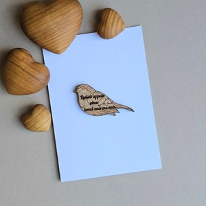 Robins Appear... Pocket token en kaart - Handgemaakte kaarten, aandenkencadeaus, verjaardagskaarten, sentimentkaarten, positiviteitskaarten