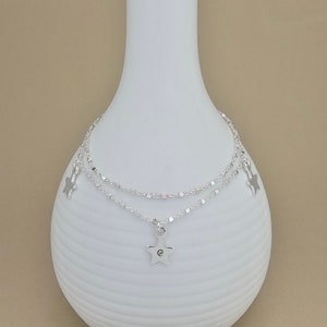 Sterling Silver Double Chain Star Bracelet