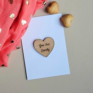 You Are Lovely Heart Pocket Token e Card - Biglietti fatti a mano, regali ricordo, biglietti di compleanno, biglietti sentimentali, biglietti di positività