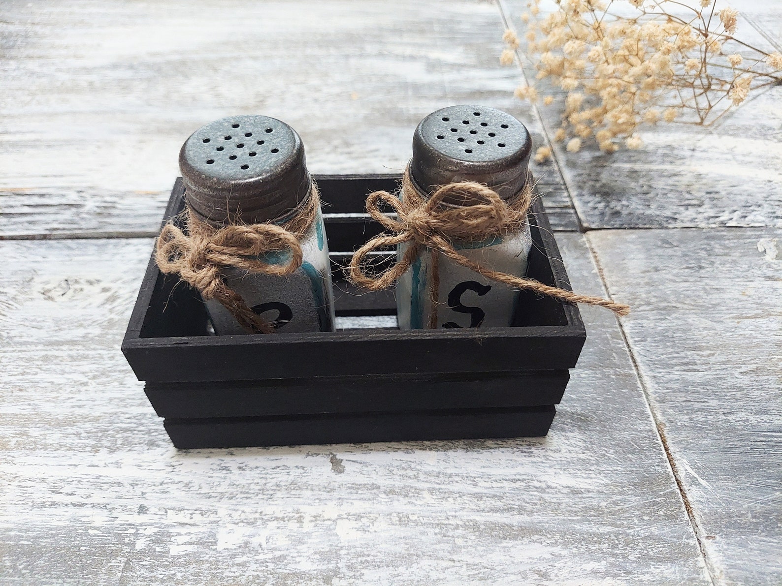 Salt and Pepper Dispensers Spice Set Salt Shaker Pepper Etsy