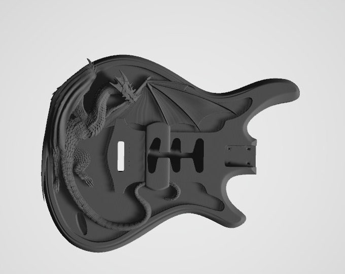 Dragon Guitar STL 3D Model