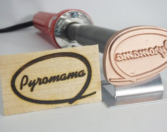 Swoosh Design Branding Iron - Custom and Personalized Name Unique Gift, Woodworking Tool, Leather Crafting, Electric Personalized Stamp