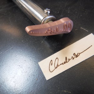 Personalized Signature Branding Iron: Wood & Leather Craft Tool
