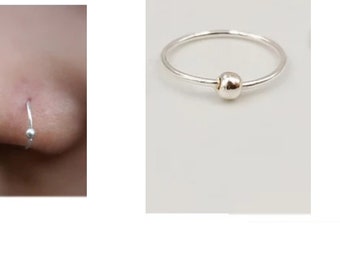 Sterling Silver Nose Ring Or Earring Ships USA