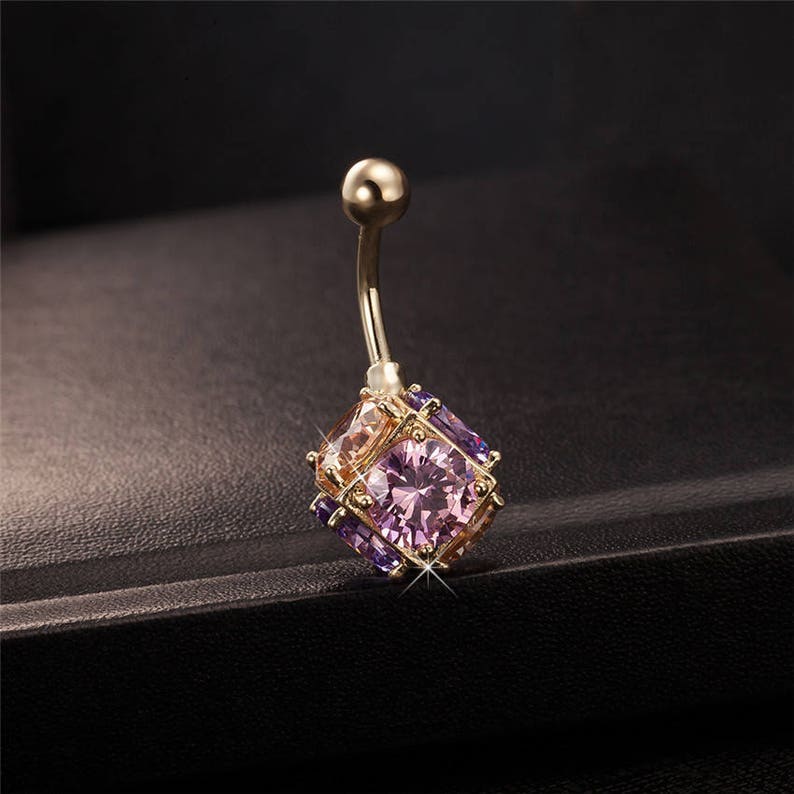 Belly Button Ring Colorful Ball