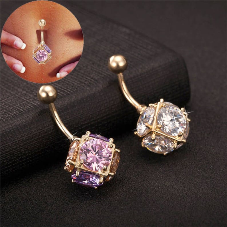 Belly Button Ring Colorful Ball