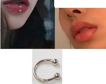 Sterling Silver Nose Lip Ring Ships USA