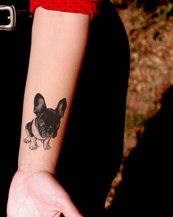 Items similar to My French Bulldog Temporary Tattoo SomaArtTattoo
