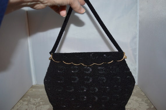 SALE / Beaded evening bag / black / Hong Kong / h… - image 6