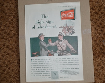 Coca Cola advertisement / Literary Digest / 1929 / unframed / coca cola / ad / vintage ad / advertisement / soda / vintage coca cola ad